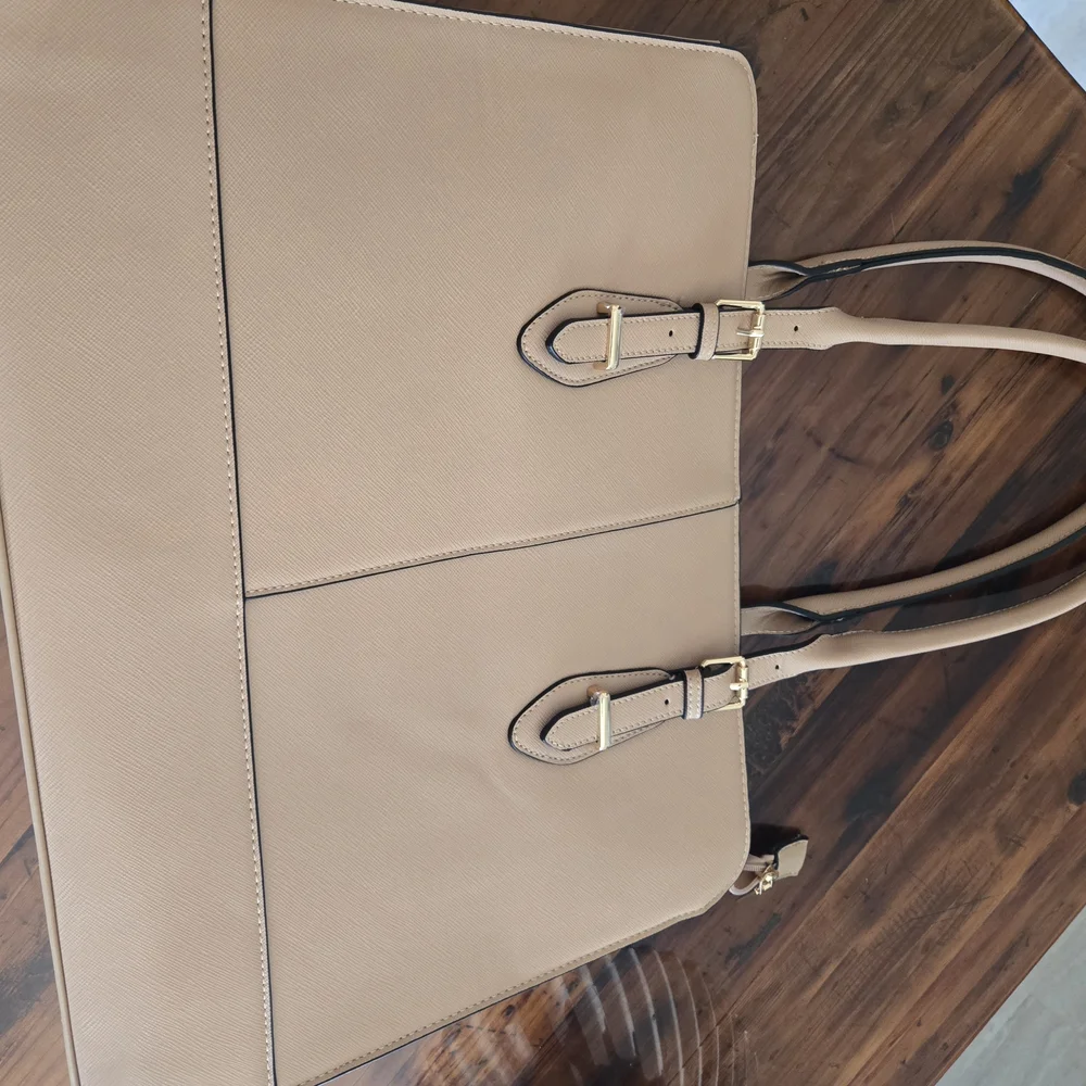 Large Tote Shoulder Bag Work Travel Purse Laptop Carry All Weekender Classy - Picture 5 of 16